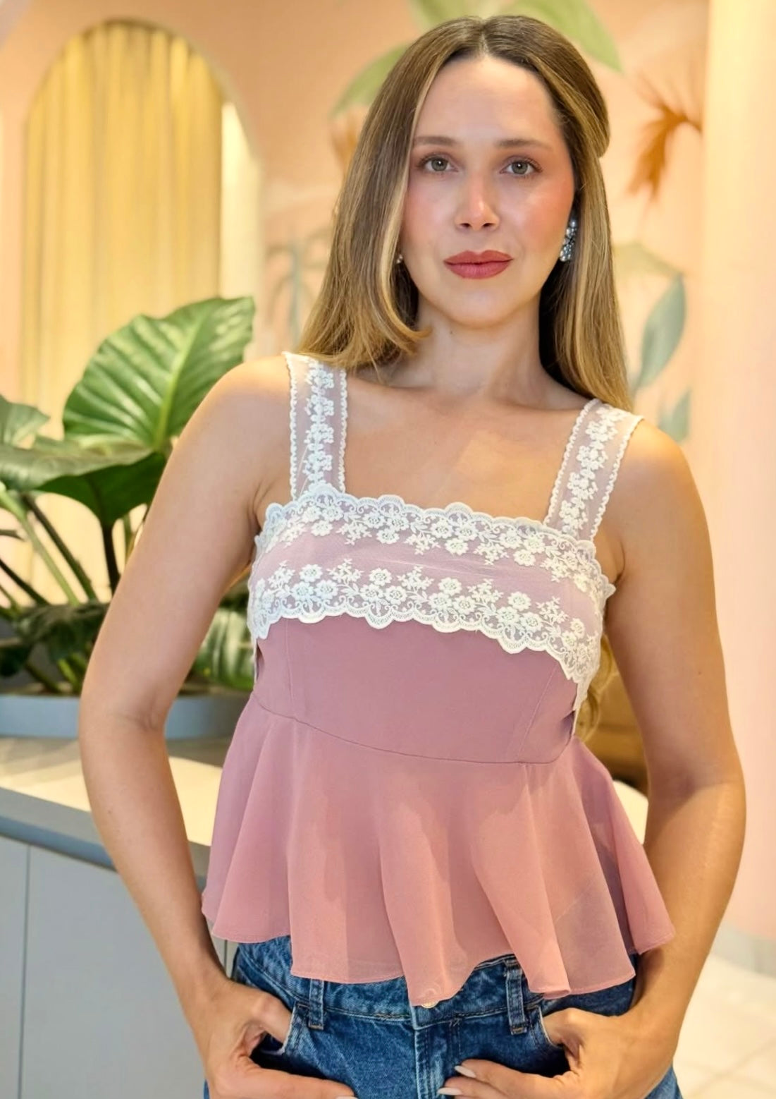 Blusa Cropped Peplum