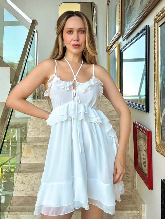 Mini Dress Babados