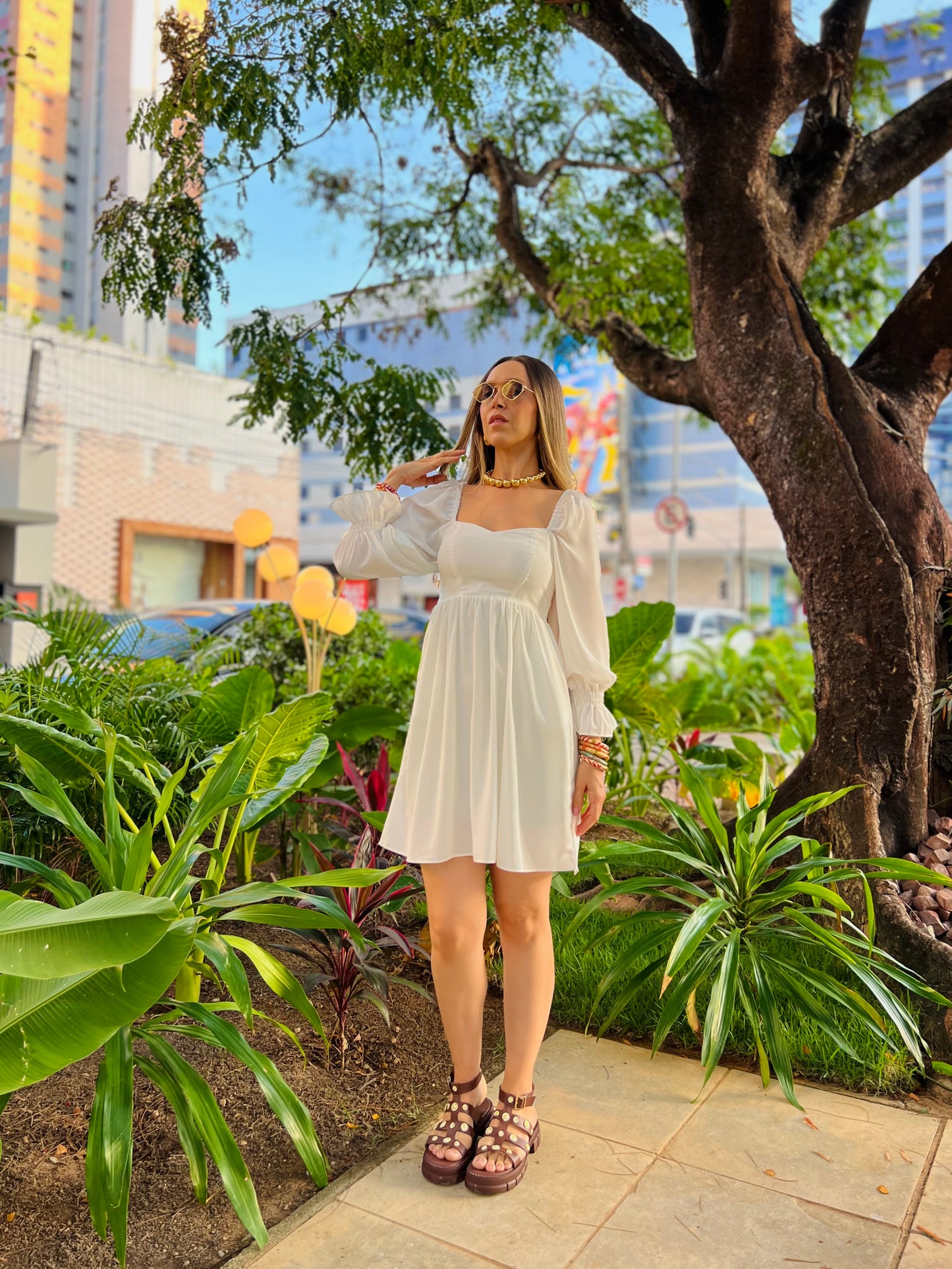 Vestido Decote Quadrado