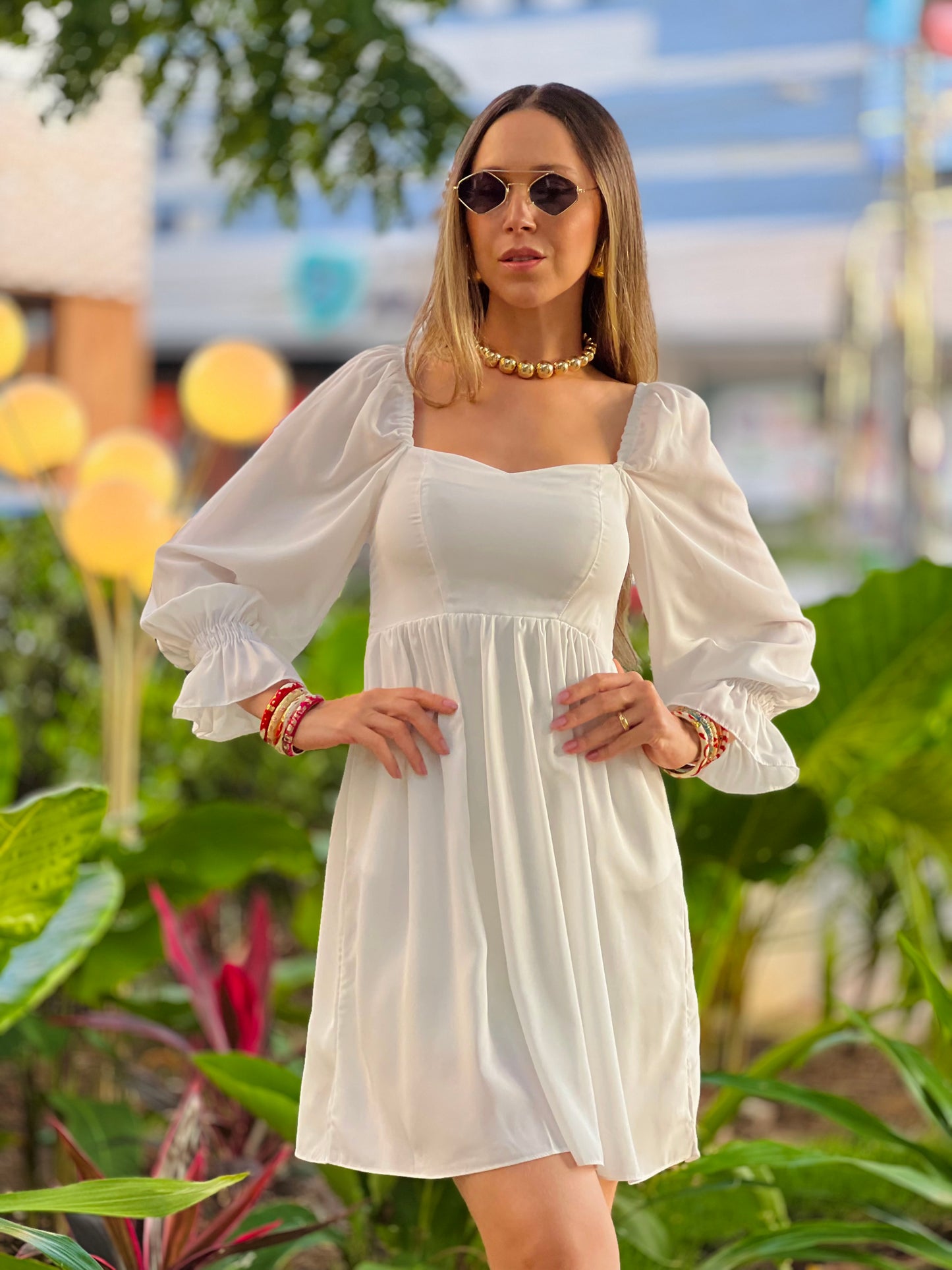 Vestido Decote Quadrado