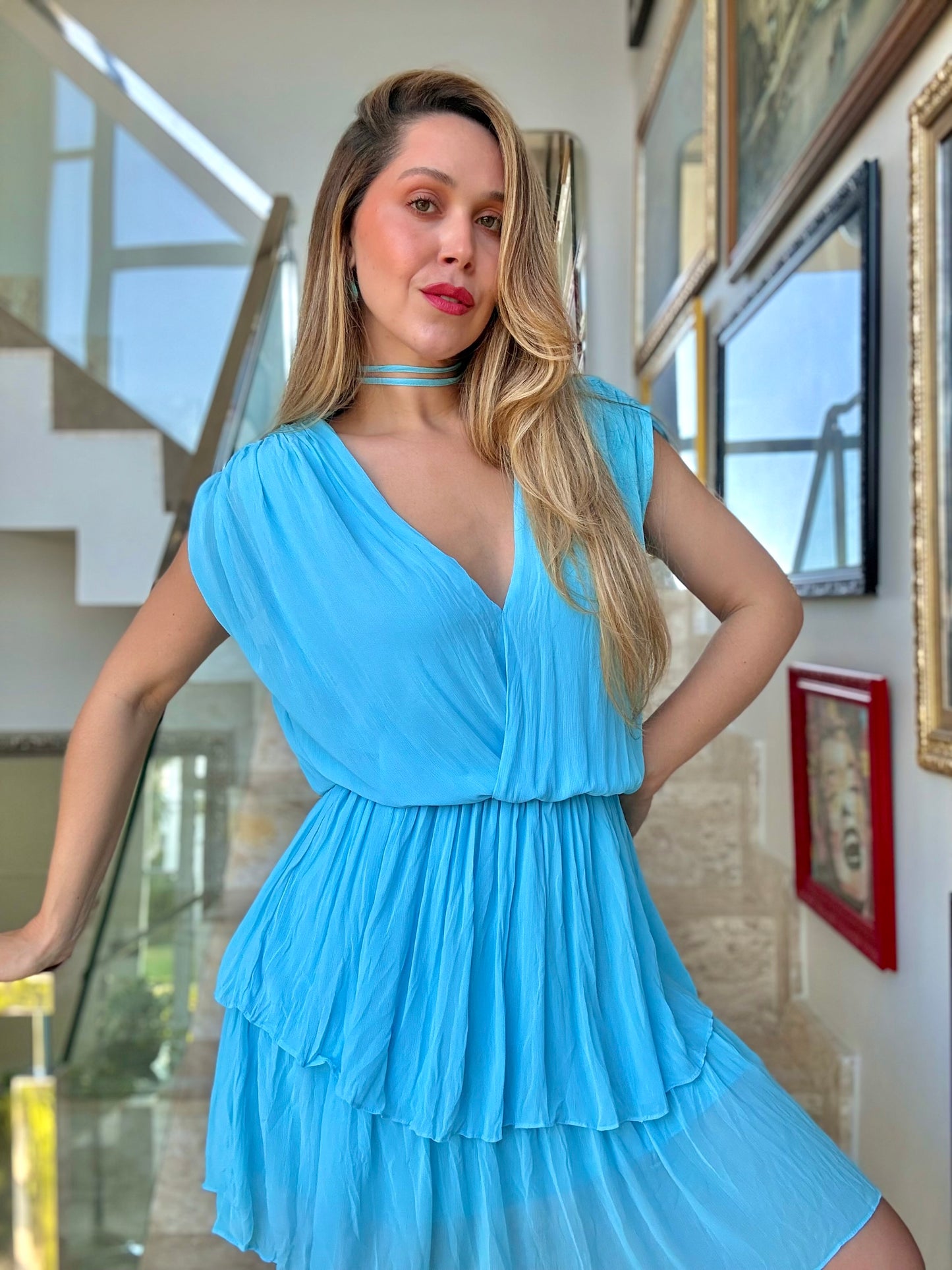 Vestido Curto Acinturado