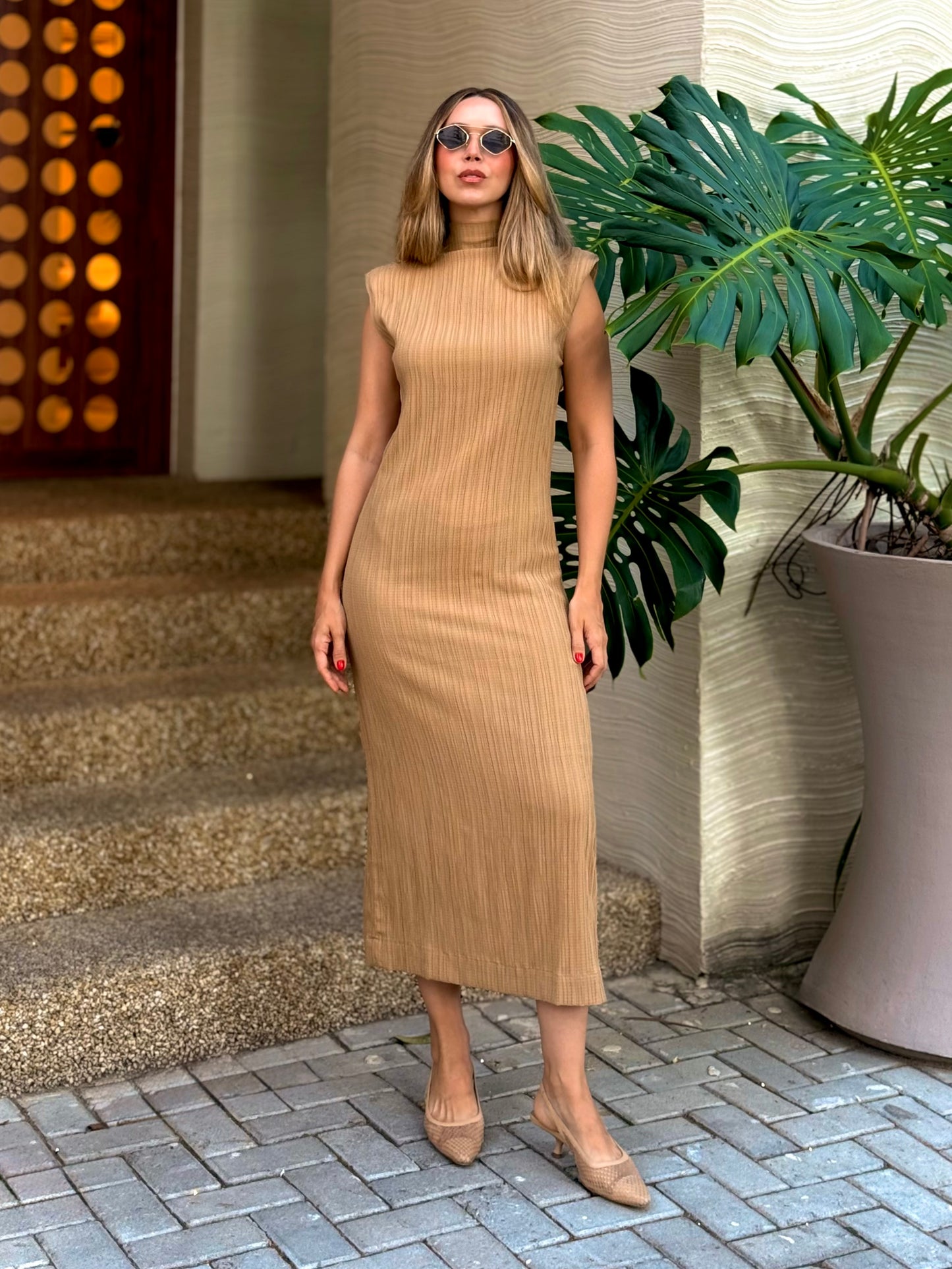 Vestido Canelado Ajustado