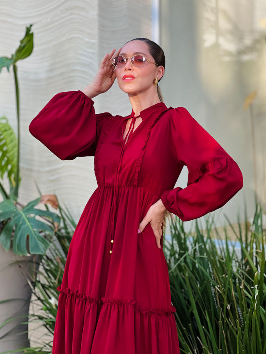 Vestido Longuette Mangas